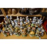 QUANTITY OF MODERN CERAMIC FIGURES, MAINLY BOYS, GIRLS AND ANIMALS