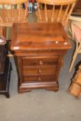 MODERN HARDWOOD FOUR DRAWER BEDSIDE CABINET