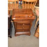 MODERN HARDWOOD FOUR DRAWER BEDSIDE CABINET