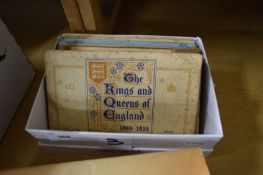 ONE BOX VARIOUS ALBUMS OF CIGARETTE CARDS