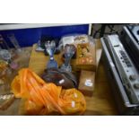 MIXED LOT VARIOUS ROLLER SKATES, WALKMAN, HARDWOOD JEWELLERY BOXES, ALBUM OF TEA CARDS, FISHING