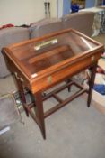 HARDWOOD FRAMED WEDGE FORMED DISPLAY CABINET AND STAND