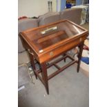 HARDWOOD FRAMED WEDGE FORMED DISPLAY CABINET AND STAND