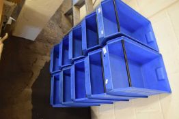 TEN LARGE PLASTIC WORKSHOP TIDY TRAYS