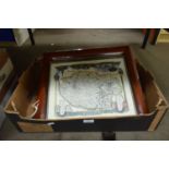 BOX CONTAINING VARIOUS MIXED PICTURES, LATE VICTORIAN BIBLE ETC