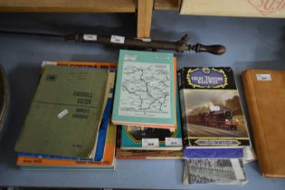 QUANTITY OF RAILWAY MAGAZINES AND VEHICLE SERVICE BOOKS FOR VAUXHALL VICTOR AND HILLMAN MINX