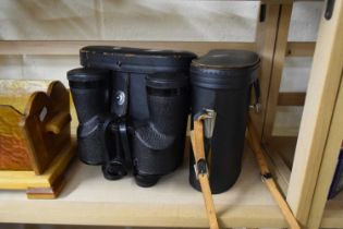BINOCULARS BY CHINON TOGETHER WITH FURTHER BINOCULARS, BOTH IN ORIGINAL CASES