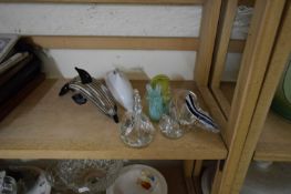 MIXED LOT : VARIOUS GLASS ANIMALS INCLUDING CRYSTAL SWAN