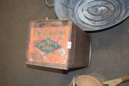 BLUE DIAMOND VINTAGE WOODEN APPLE BOX