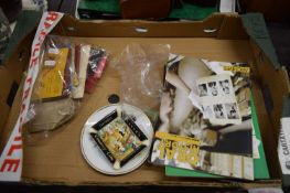 BOX OF MIXED ITEMS TO INCLUDE ORAL HISTORY MAGAZINES, COUNTY OF DERBY DRIVING LICENCES AND OTHER