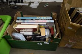 ONE BOX MIXED BOOKS AND VARIOUS HOUSEHOLD SUNDRIES