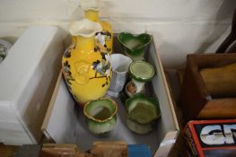 MIXED LOT : PAIR OF LATE 19TH CENTURY JAPANESE VASES PLUS FURTHER CERAMICS