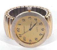 Extra large Sutus gents wrist watch, has a quartz movement and is on an expanding bracelet, dial