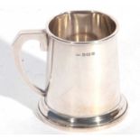 George VI silver small tankard of plain design, Birmingham 1937, maker's mark Crisford & Norris Ltd,