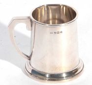 George VI silver small tankard of plain design, Birmingham 1937, maker's mark Crisford & Norris Ltd,