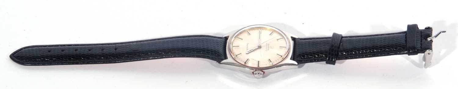 Gents Omega Geneve automatic wrist watch dated 1968, calibre 552 automatic movement, white metal - Image 6 of 6