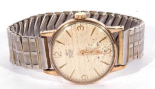 Gents third quarter of 20th century 9ct gold Smiths de luxe British Railway presentation wrist