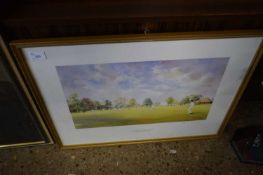 JOCELYN GALSWORTHY, 'CRICKET AT LUDGROVE', LIMITED EDITION PRINT, SIGNED IN PENCIL, 33/250, F/G