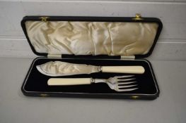 CASED SILVER PLATED FISH SERVERS