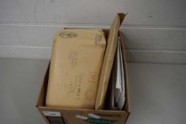 BOX CONTAINING VARIOUS POSTCARDS AND OTHER EPHEMERA