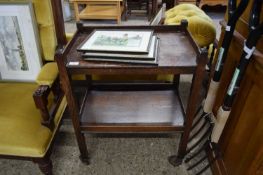 OAK TWO TIER TEA TROLLEY