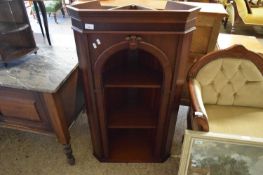 MODERN MAHOGANY FINISH CORNER CABINET