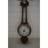 LATE 19TH CENTURY ANEROID BAROMETER/THERMOMETER COMBINATION