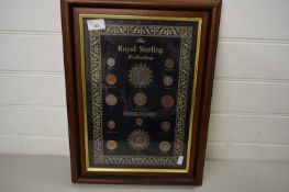 FRAMED BRITISH COINS 'THE ROYAL STERLING COLLECTION'