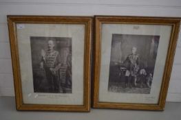 FRAMED BLACK AND WHITE PHOTOGRAPHS - COLONEL R S S BADEN-POWELL AND ONE OTHER (2)