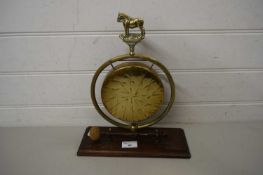 SMALL BRASS DINNER GONG ON STAND