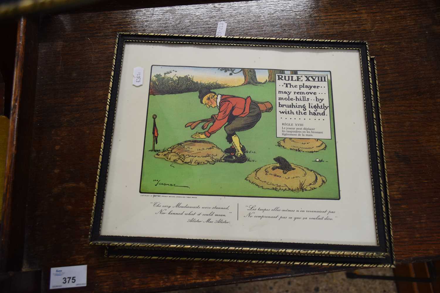 CHARLES CROMBIE, THREE COLOURED GOLFING PRINTS, F/G - Image 2 of 3