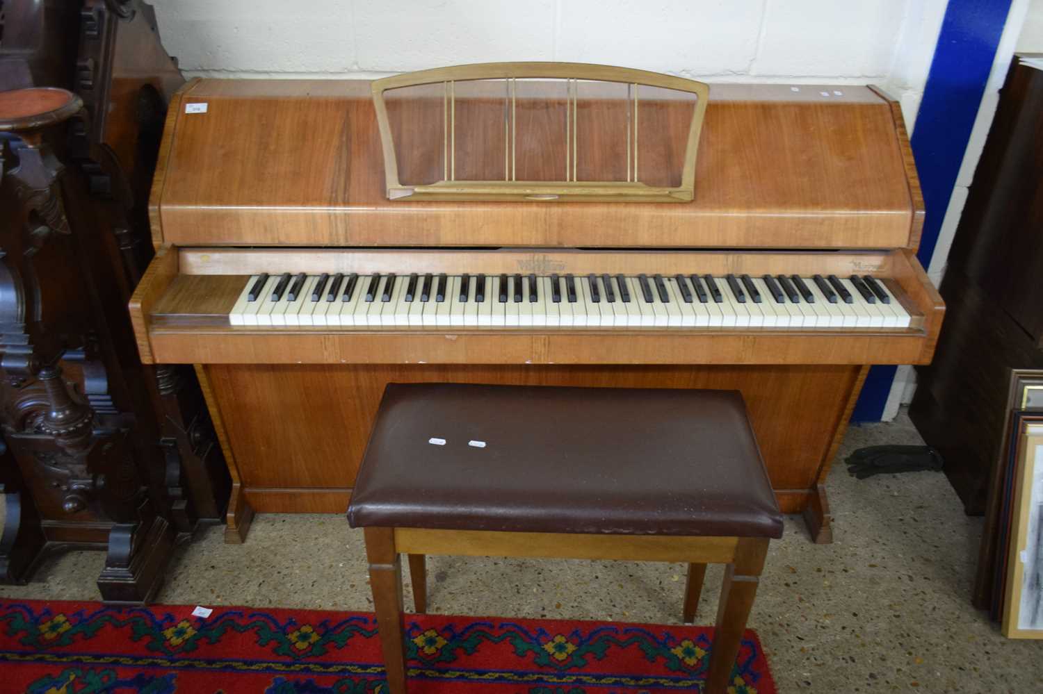 MINI PIANO IN WALNUT VENEERED CASE