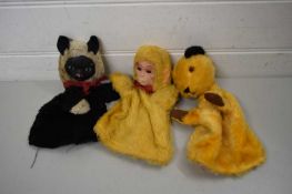 SOOTY GLOVE PUPPET AND TWO OTHERS