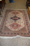 MODERN SHALLOW PILE FLOOR RUG DECORATED WITH GEOMETRIC DESIGN, 220CM LONG
