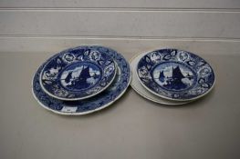 MIXED LOT MODERN DELFT PLATES