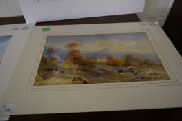Edward Tucker (British 19C) A continental landscape. Watercolour on paper. Signed. Approx 9X15 ins