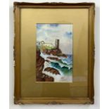 British, 20th century, seascape, watercolour signed 'MCF', dated (1920),11x7ins, framed, mounted and