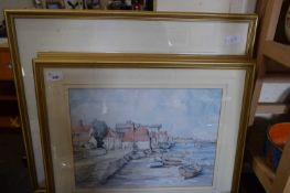 JASON PARTNER, A GROUP OF FIVE GILT FRAMED PRINTS, VARIOUS NORFOLK SCENES, TO INCLUDE WELLS AND