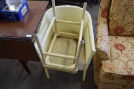 LLOYD LOOM STYLE CHAIR AND STOOL