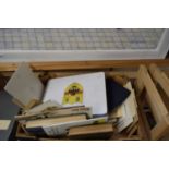 BOX CONTAINING A RANGE OF VARIOUS GREETINGS CARDS, BLACK AND WHITE PHOTOGRAPHS, FILM SLIDES ETC