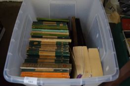 BOX CONTAINING VARIOUS PENGUIN BOOKS AND ALBUMS OF VARIOUS VINTAGE PHOTOGRAPHS