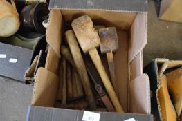 BOX OF HAMMERS AND MALLETS