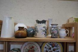 MIXED LOT VARIOUS CERAMICS TO INCLUDE A MASONS ASCOT PATTERN JUG