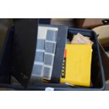 BOX CONTAINING MIXED ITEMS TO INCLUDE CDS, PHOTOGRAPHIC PAPER, FILM NEGATIVES ETC