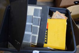 BOX CONTAINING MIXED ITEMS TO INCLUDE CDS, PHOTOGRAPHIC PAPER, FILM NEGATIVES ETC