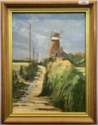 Bryan Ryder ROI FIEA (British, contemporary), Norfolk Mill, oil on canva, 15x11ins, framed, signed
