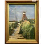 Bryan Ryder ROI FIEA (British, contemporary), Norfolk Mill, oil on canva, 15x11ins, framed, signed