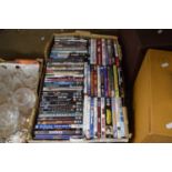ONE BOX OF DVDS