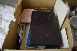 LARGE BOX VARIOUS BLACK AND WHITE PHOTOGRAPHS, VINTAGE NEWSPAPERS AND OTHER EPHEMERA