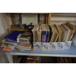 LARGE MIXED LOT VARIOUS RAILWAY RELATED BOOKS, BOXED AIRFIX KITS ETC PLUS VARIOUS BOX FILES OF MODEL